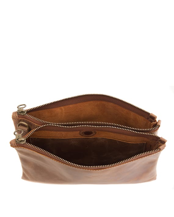 ZempNaturals Ledertasche Paddington Crossbody Braun