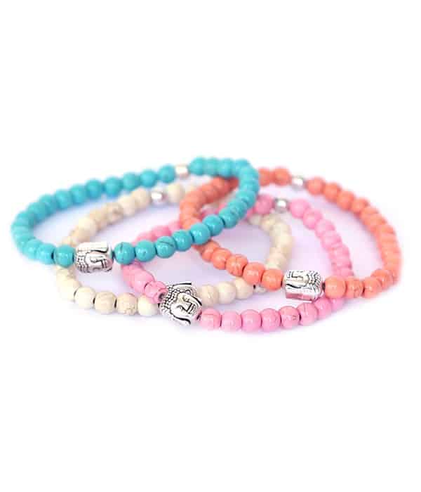 Perlen Armband Love Ibiza Buddha Turquoise