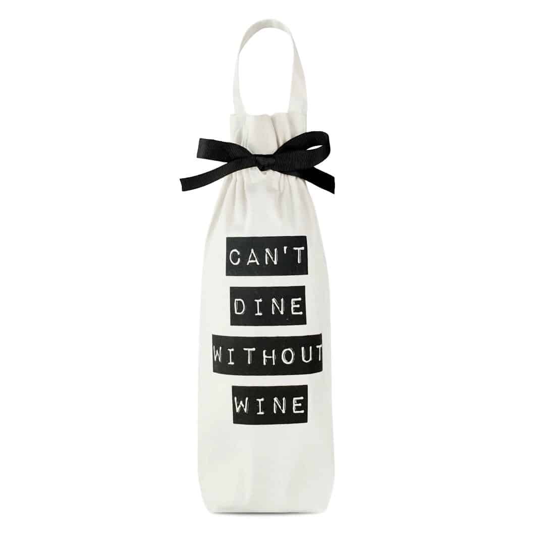BAG-ALL Geschenktasche Wein Can't Dine Without Wine