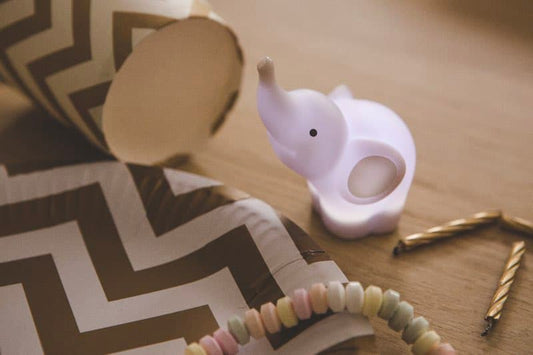 Nachtlicht - Elefant Balthazar Hellgrau - mini