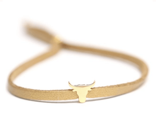 Armband Leder - Love Ibiza - Büffel Gold