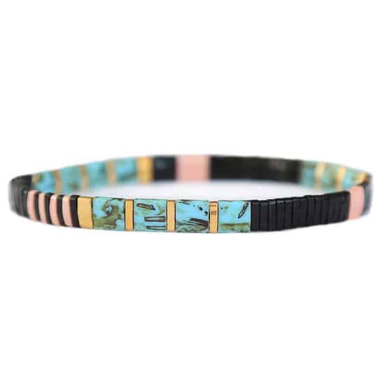Armband - Love Ibiza - Muscheln Schwarz