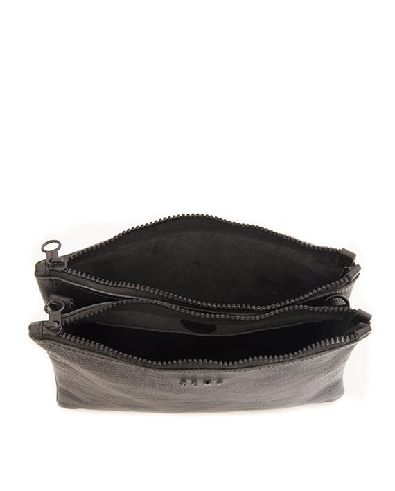 ZempNaturals Ledertasche Paddington Crossbody Schwarz