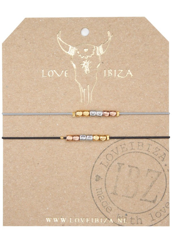 Love Ibiza - Bracelet Set *Black & Grey*