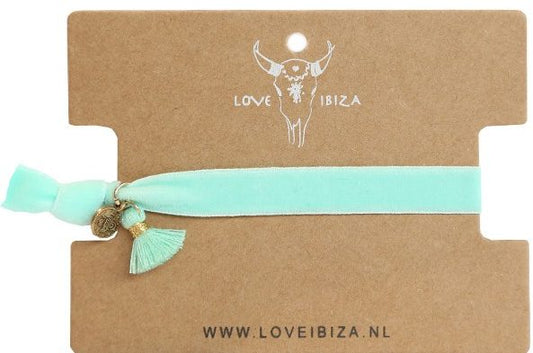 Love Ibiza - Samt Hairtie *Mint*