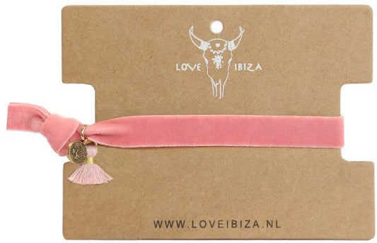 Love Ibiza - Samt Hairtie *Rosé*