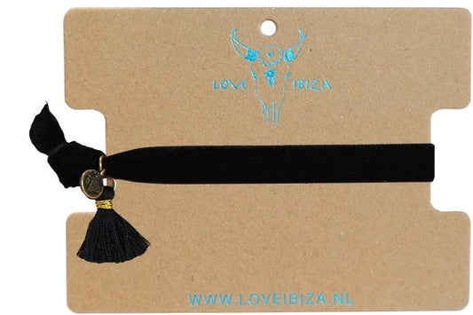 Love Ibiza - Samt Hairtie *Black*